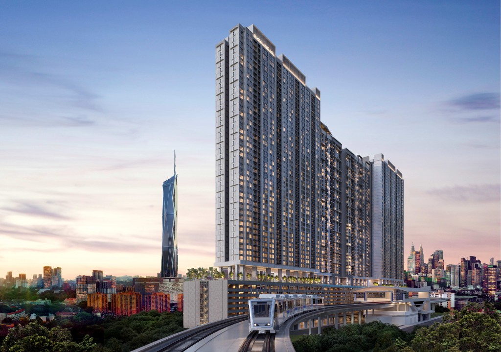 An artist's depiction of Skyline KL with the interconnected and upgraded Pudu LRT station which is expected to be completed by December 2025.